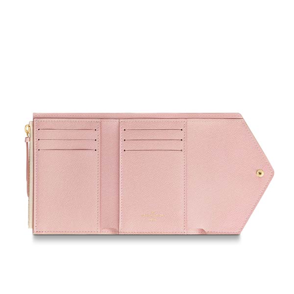Louis Vuitton LV Victorine 白棋盤格紋三折錢包
