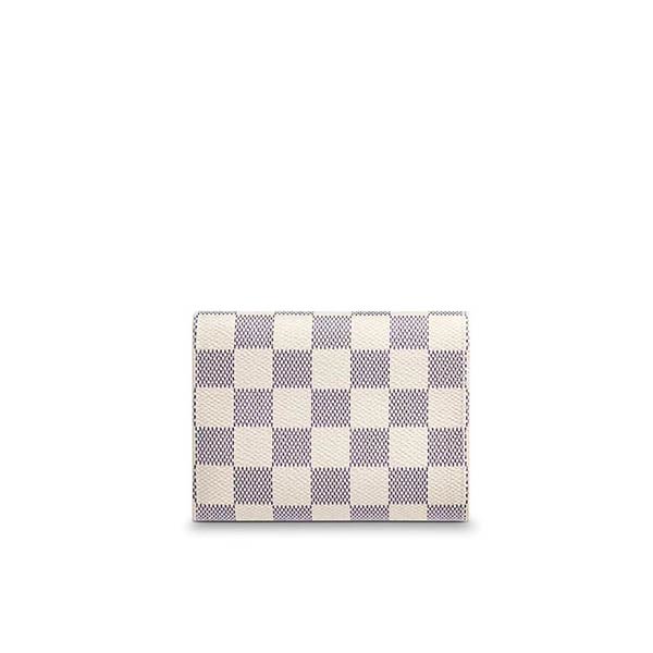 Louis Vuitton LV Victorine 白棋盤格紋三折錢包