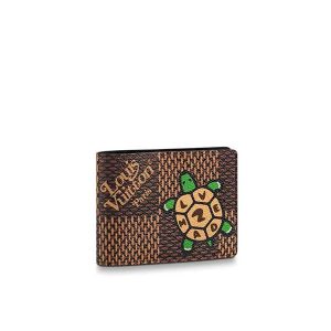 Louis Vuitton LV x NIGO聯名 Multiple 皮夾 男款錢包 棕色